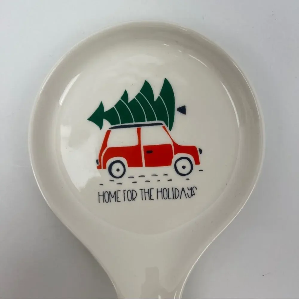 Home for the Holidays Christmas Themed Spoon Rest